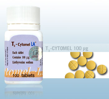 T3 Cytomel/LA Pharma<BR>100mcg x 100 tabs